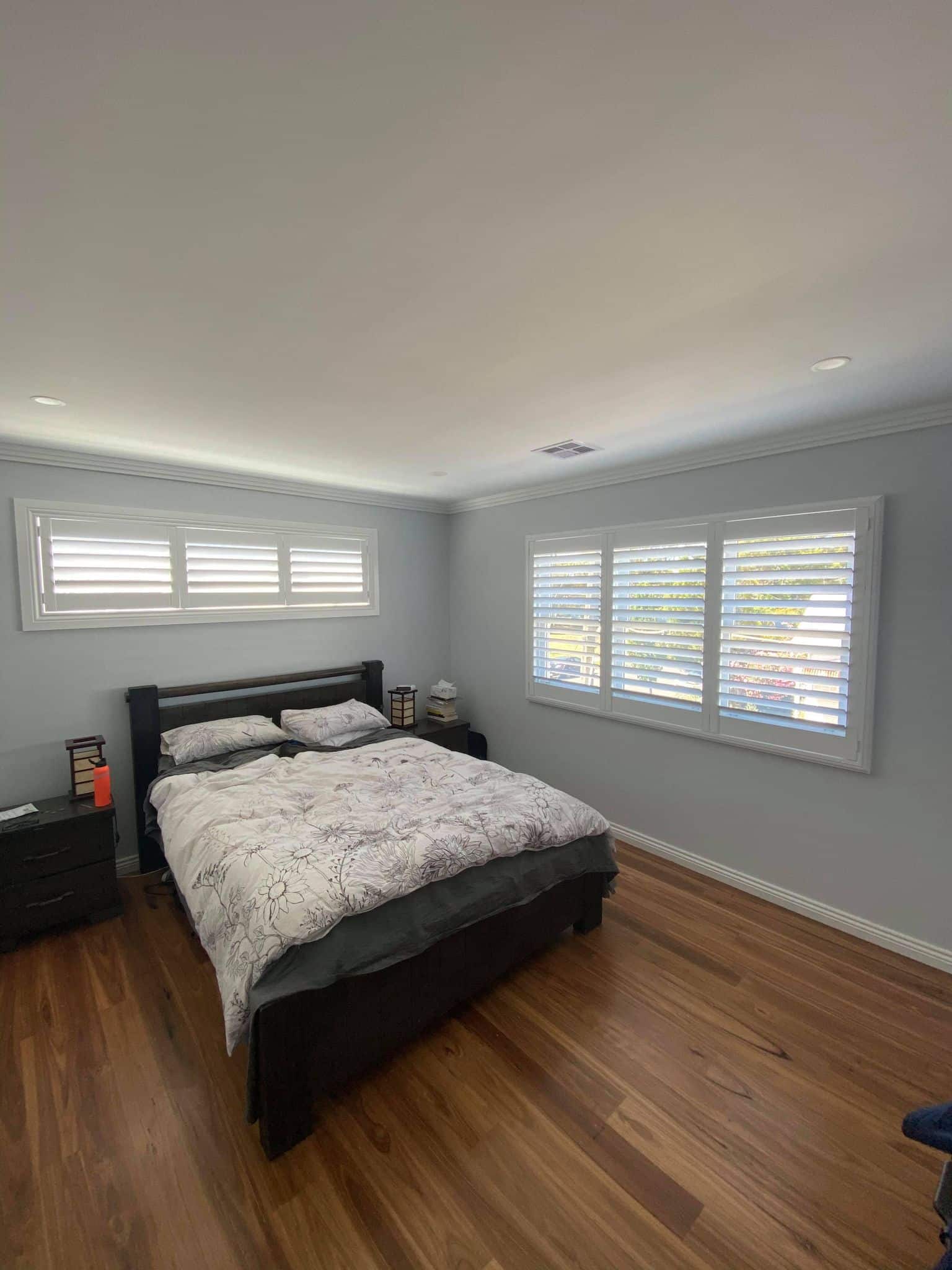 Plantation shutters living room